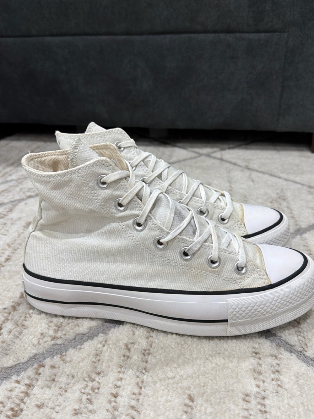 Converse Chuck Taylor All Star Platform High Top Canvas White Women 7.5 560846F